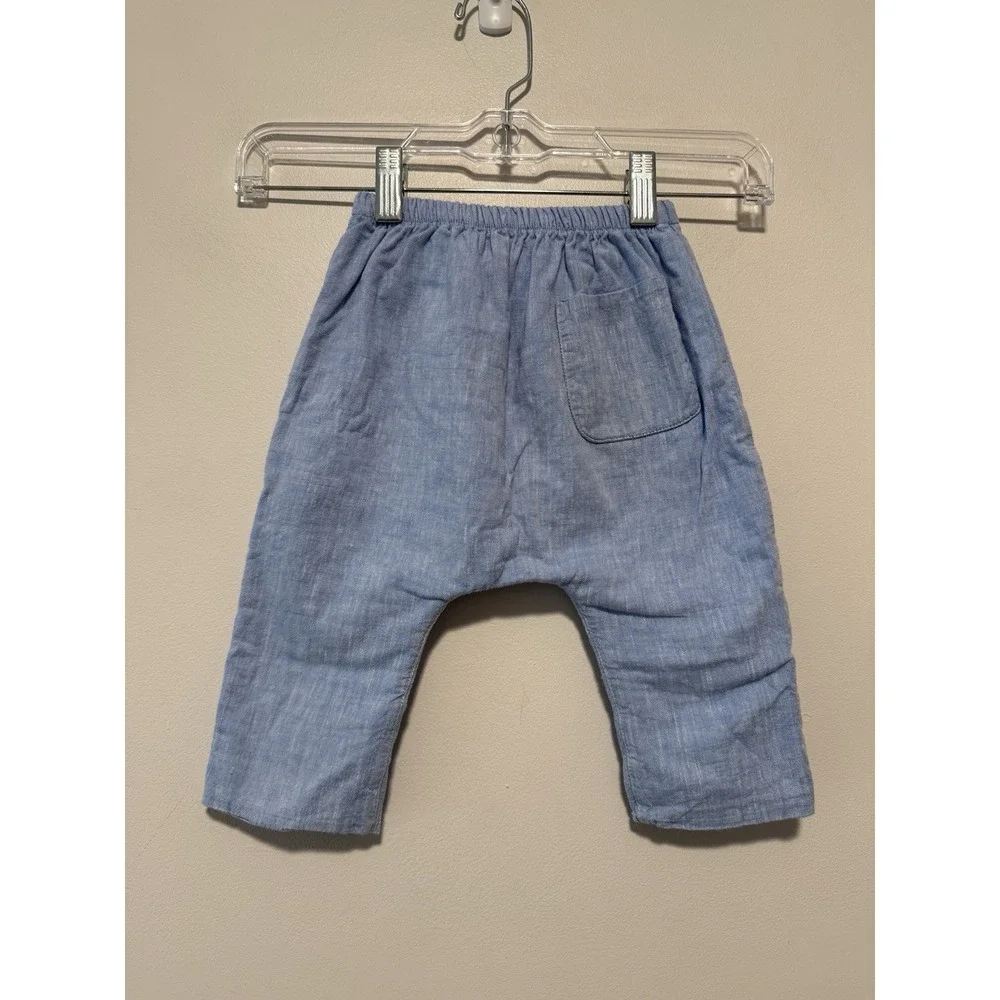 La Coqueta Alex Baby Trousers in Blue Drawstring Waist Size 2